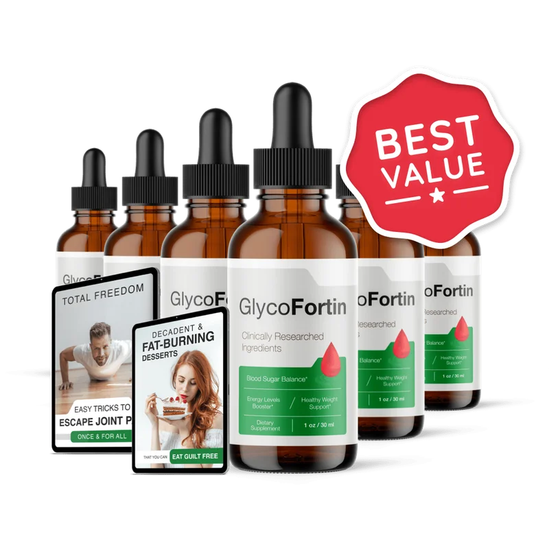 GlycoFortin Blood Sugar Supplement Bottle (6 Bottle / 180 Day Pack)
